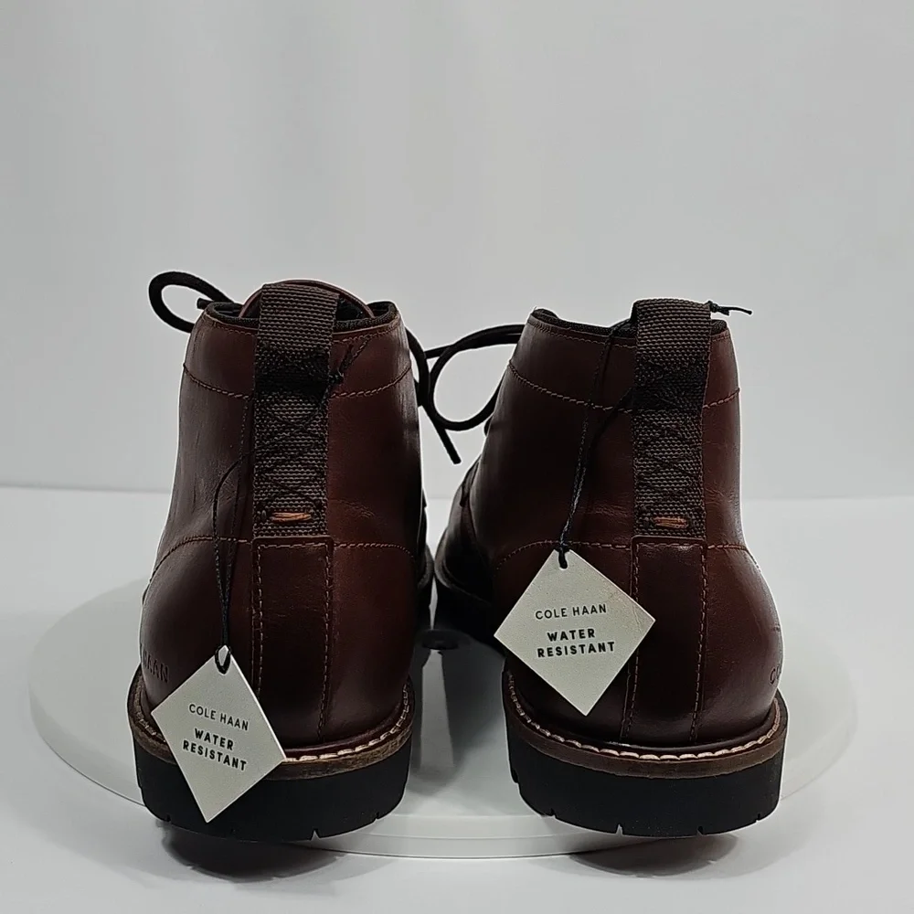 NIB Cole Haan Midland Lug Chukka Boots Dark Sequoia Leather 10.5 Water Resistant